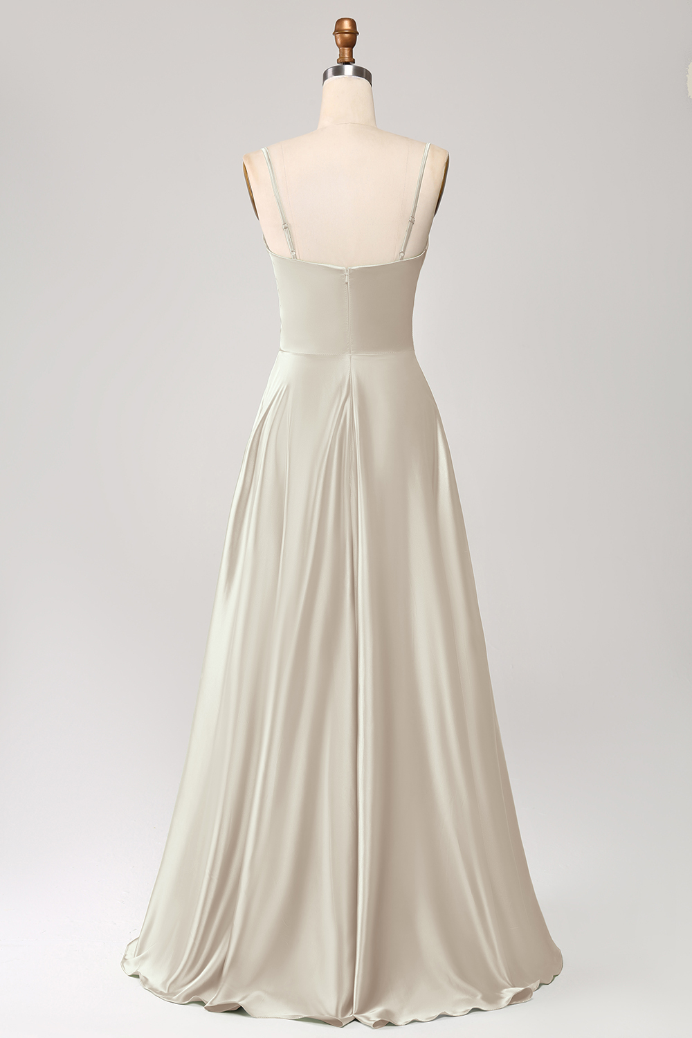 Green A Line Cowl Neck Prom Dress with Sequins