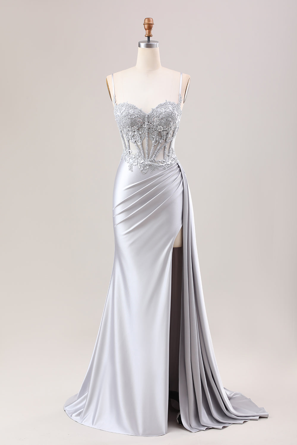 2024 Silver Homecoming Corset Dress