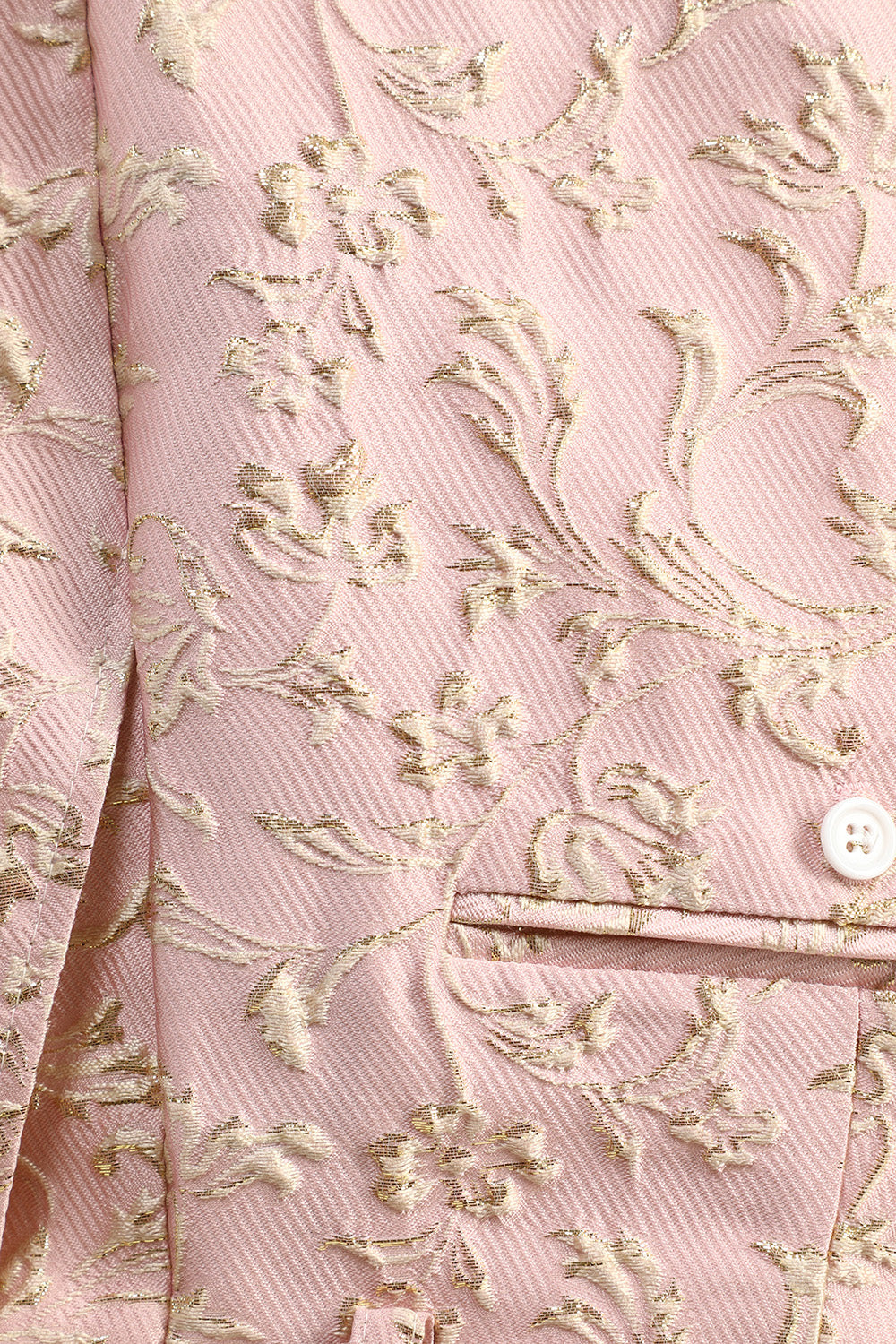 Champagne Shawl Lapel One Button Jacquard Men's Prom Suits