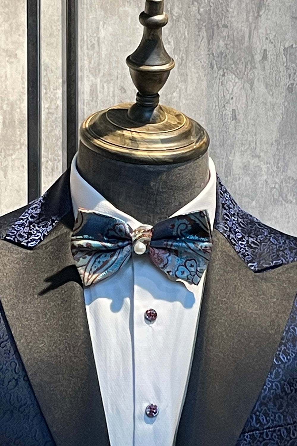 Dark Blue Peak Lapel Men's Prom Blazer