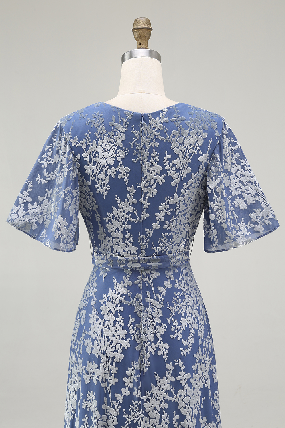 Dark Green Velvet A-Line Wedding Party Dress Dress with Sash