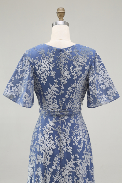 Dark Green Velvet A-Line Wedding Party Dress Dress with Sash