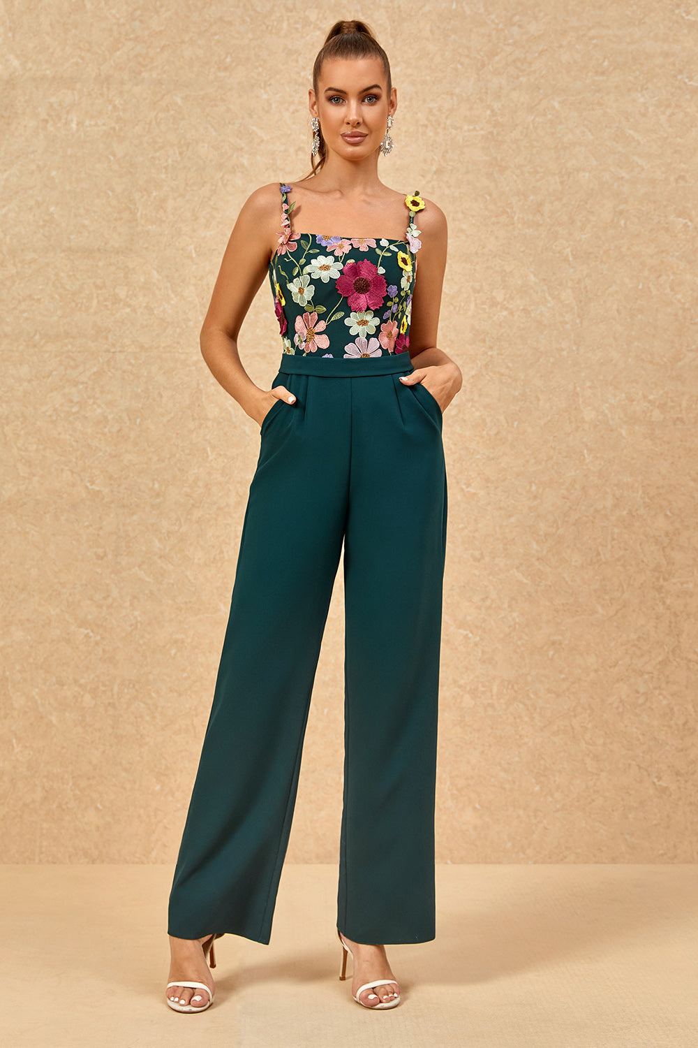 Bridesmaid jumpsuit green on sale