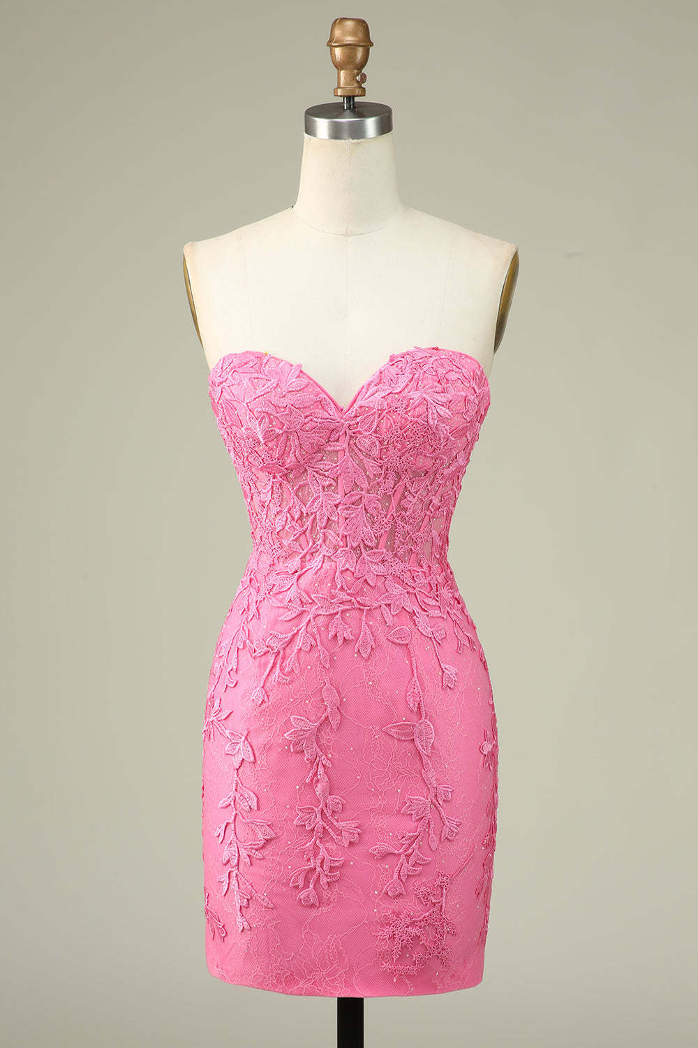 Hot Selling Bodycon Sweetheart Purple Corset Homecoming Dress with Appliques
