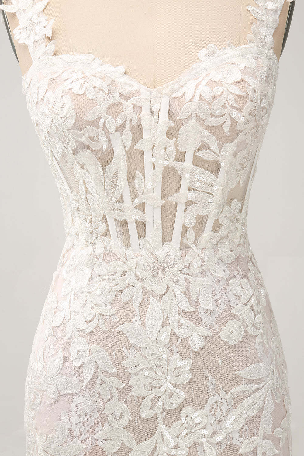 Off the Shoulder Sweetheart Applique Mermaid Sweep Train Bridal Dress