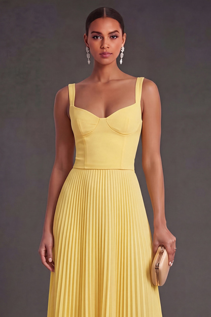 Orange and Fuchsia A Line Pleated Long Formal Dress