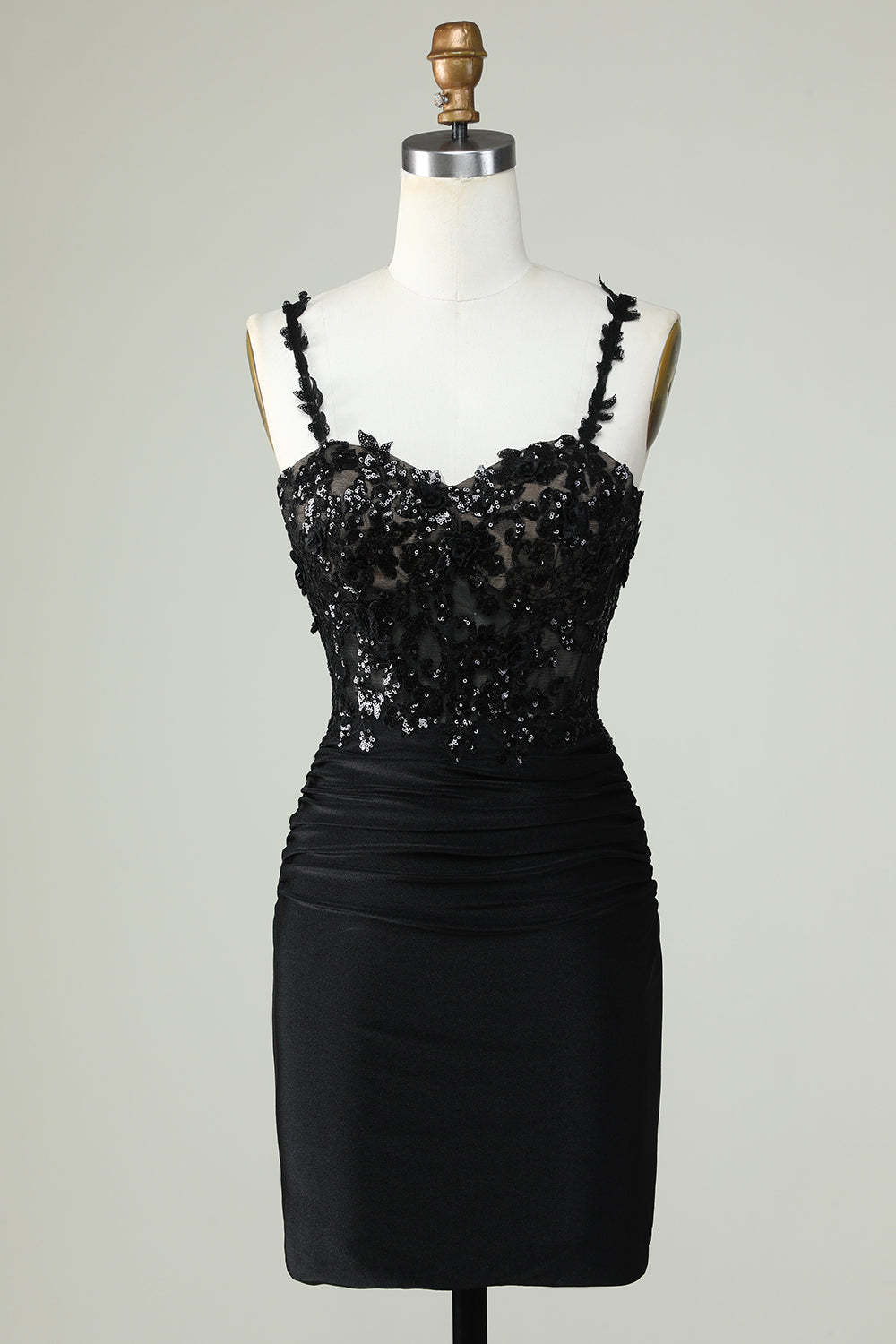 LEELY Women Sexy Sequins Cocktail Dress Off the Shoulder Sleeveless Bodycon Party Dress