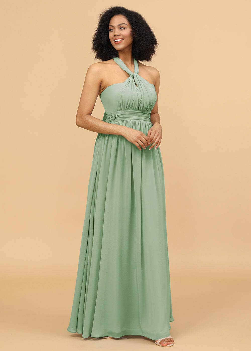 Multiway Wrap Chiffon Maxi Bridesmaid Dress