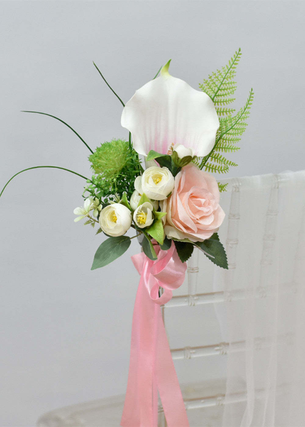 5 PCS Wedding Aisle Chair Flower Decorations