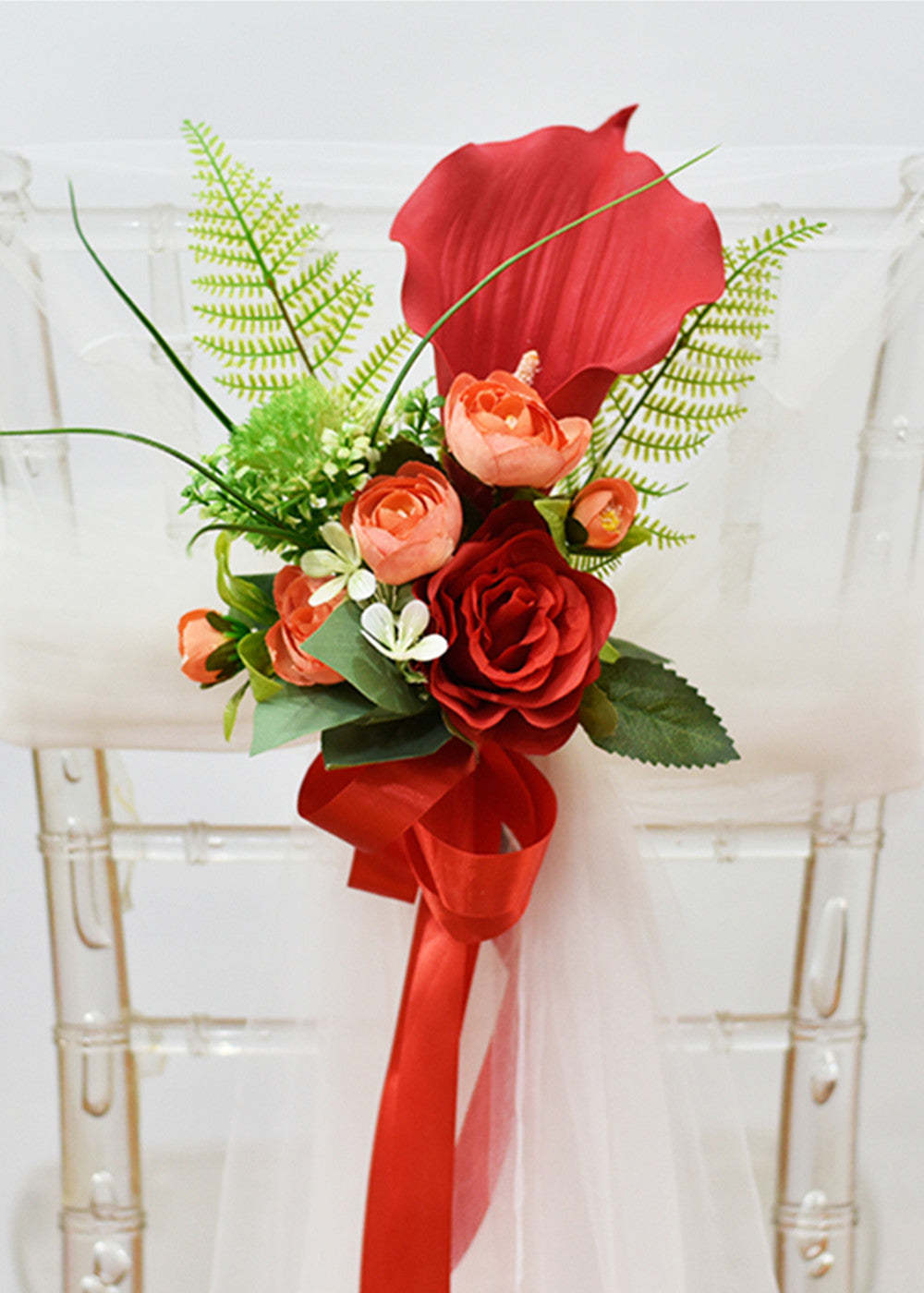 5 PCS Wedding Aisle Chair Flower Decorations