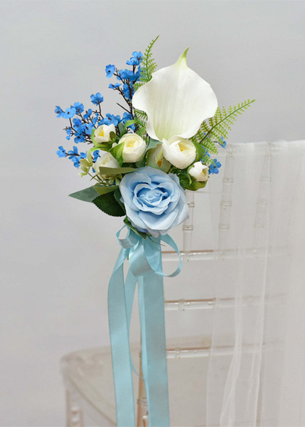 5 PCS Wedding Aisle Chair Flower Decorations