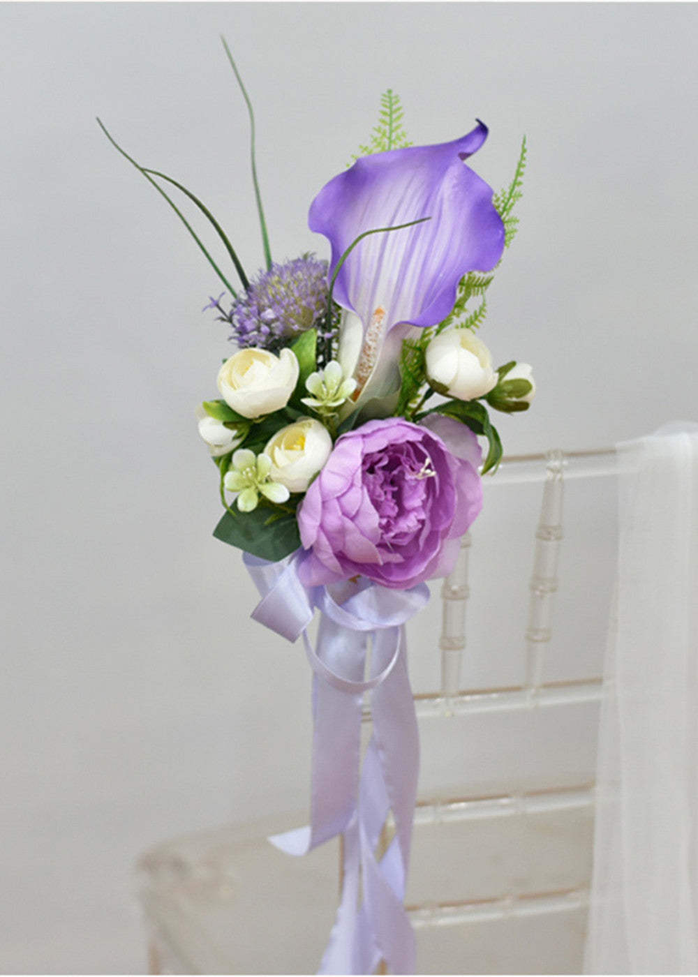 5 PCS Wedding Aisle Chair Flower Decorations