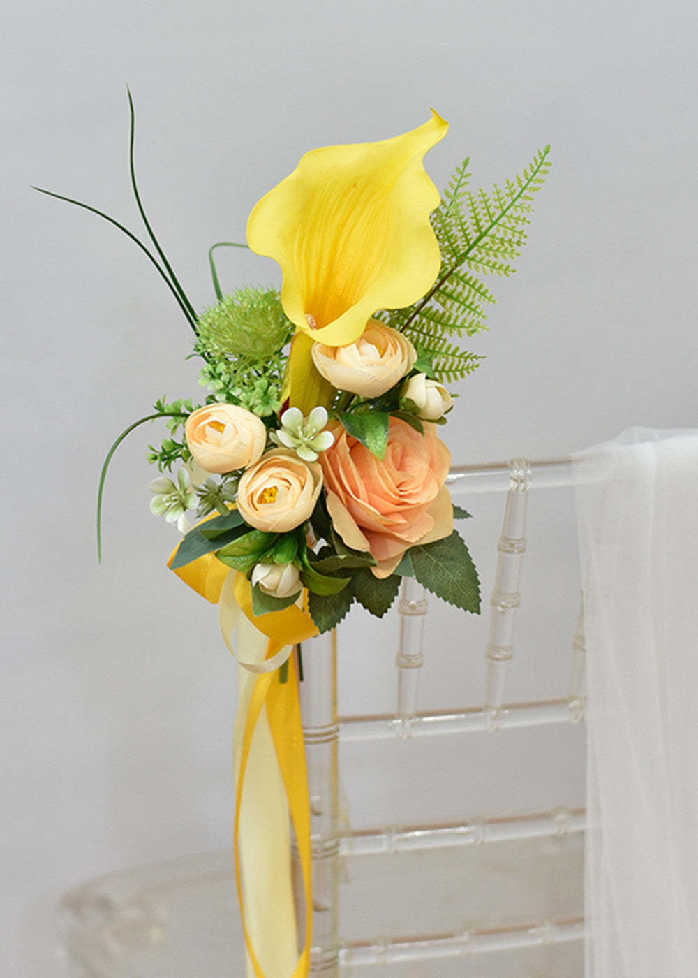 5 PCS Wedding Aisle Chair Flower Decorations