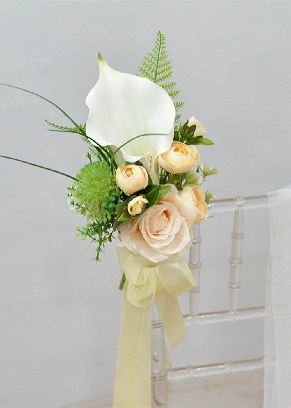 5 PCS Wedding Aisle Chair Flower Decorations