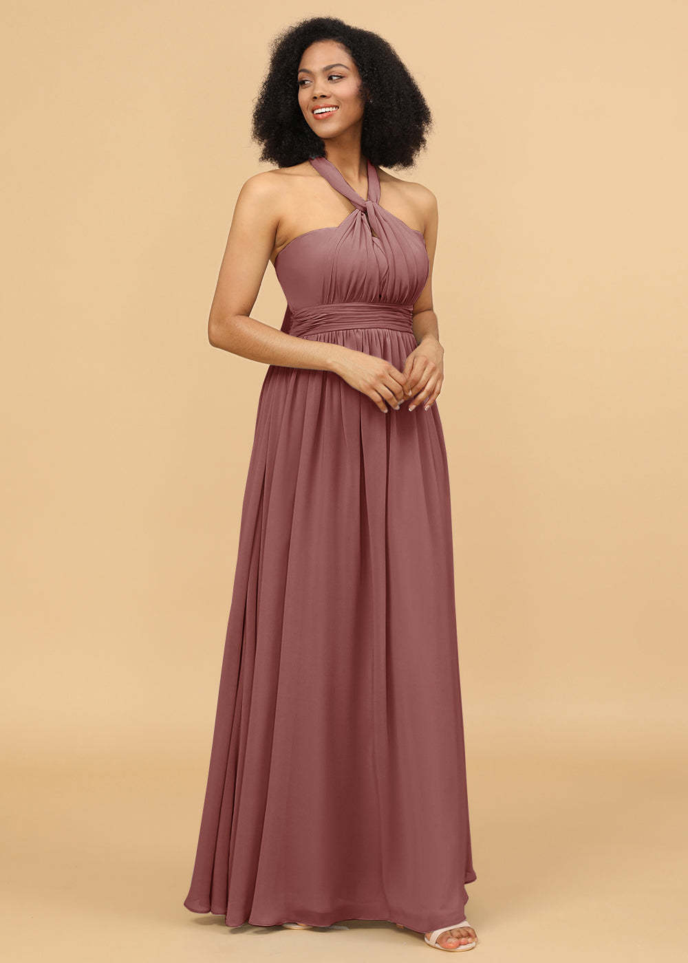 Multiway Wrap Chiffon Maxi Bridesmaid Dress