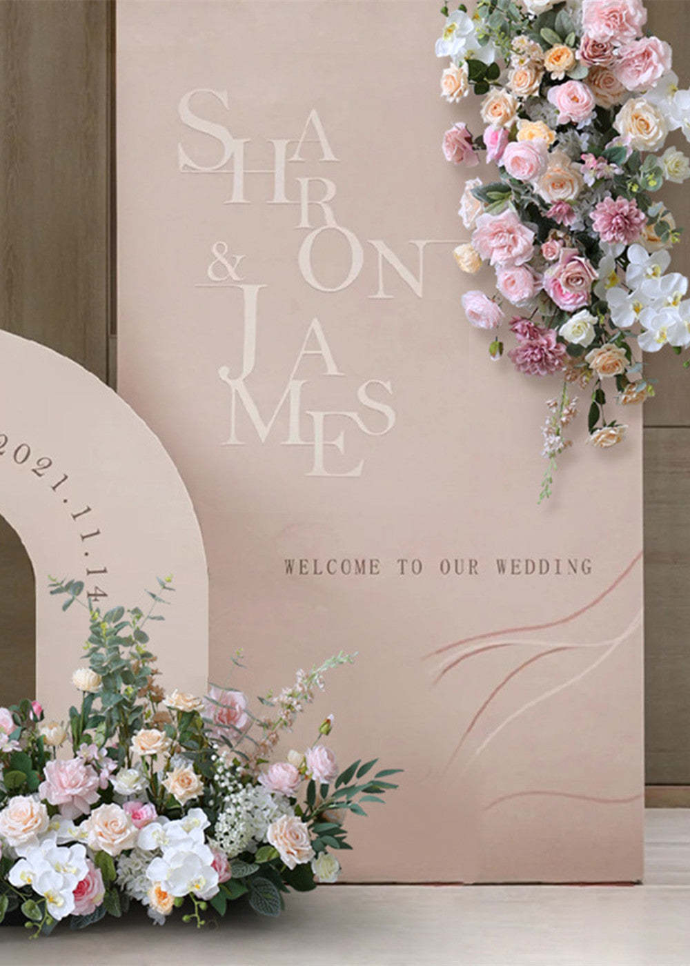 Pink Wedding Archway Flower