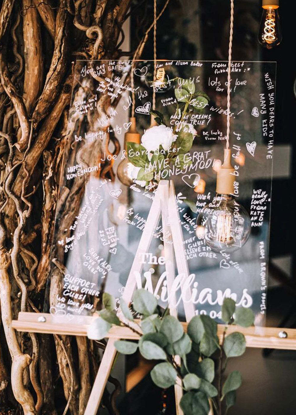 Alternative Clear Acrylic Wedding Guestbook