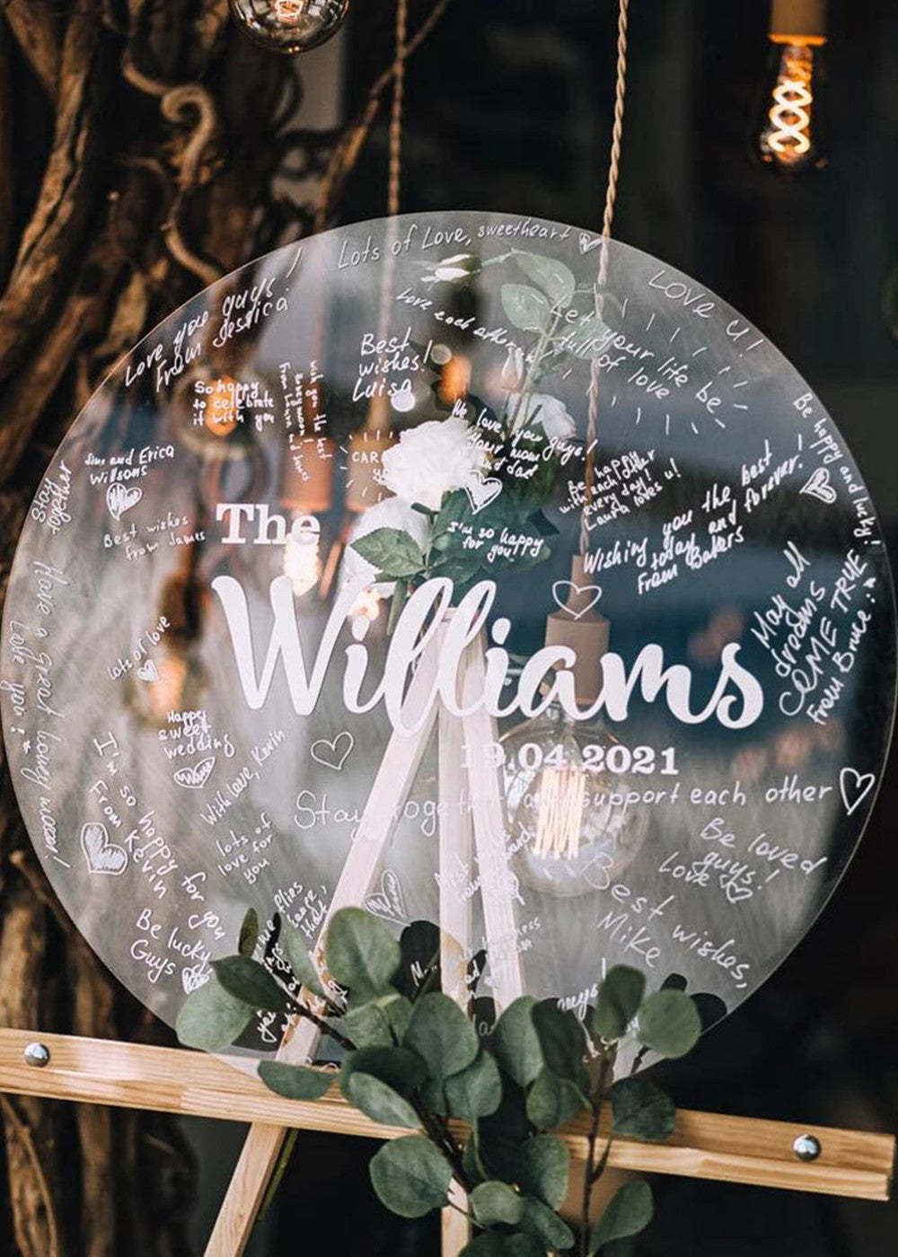 Alternative Clear Acrylic Wedding Guestbook