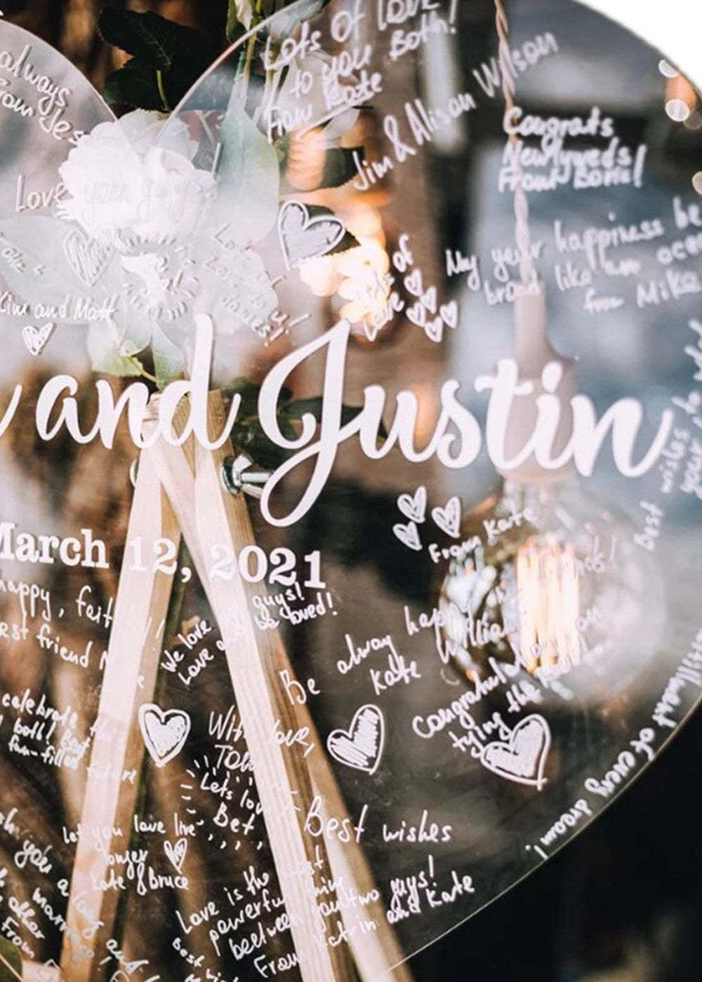 Alternative Clear Acrylic Wedding Guestbook