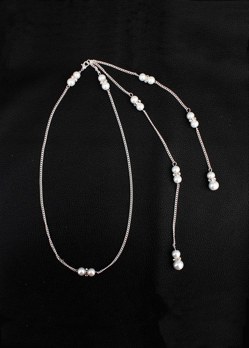 Bridal Pearl Necklace with Backdrop