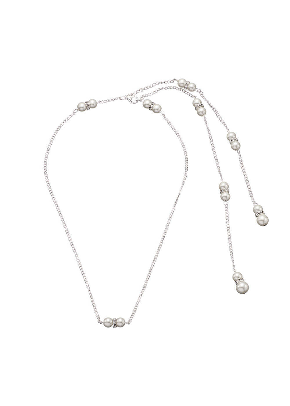 Bridal Pearl Necklace with Backdrop