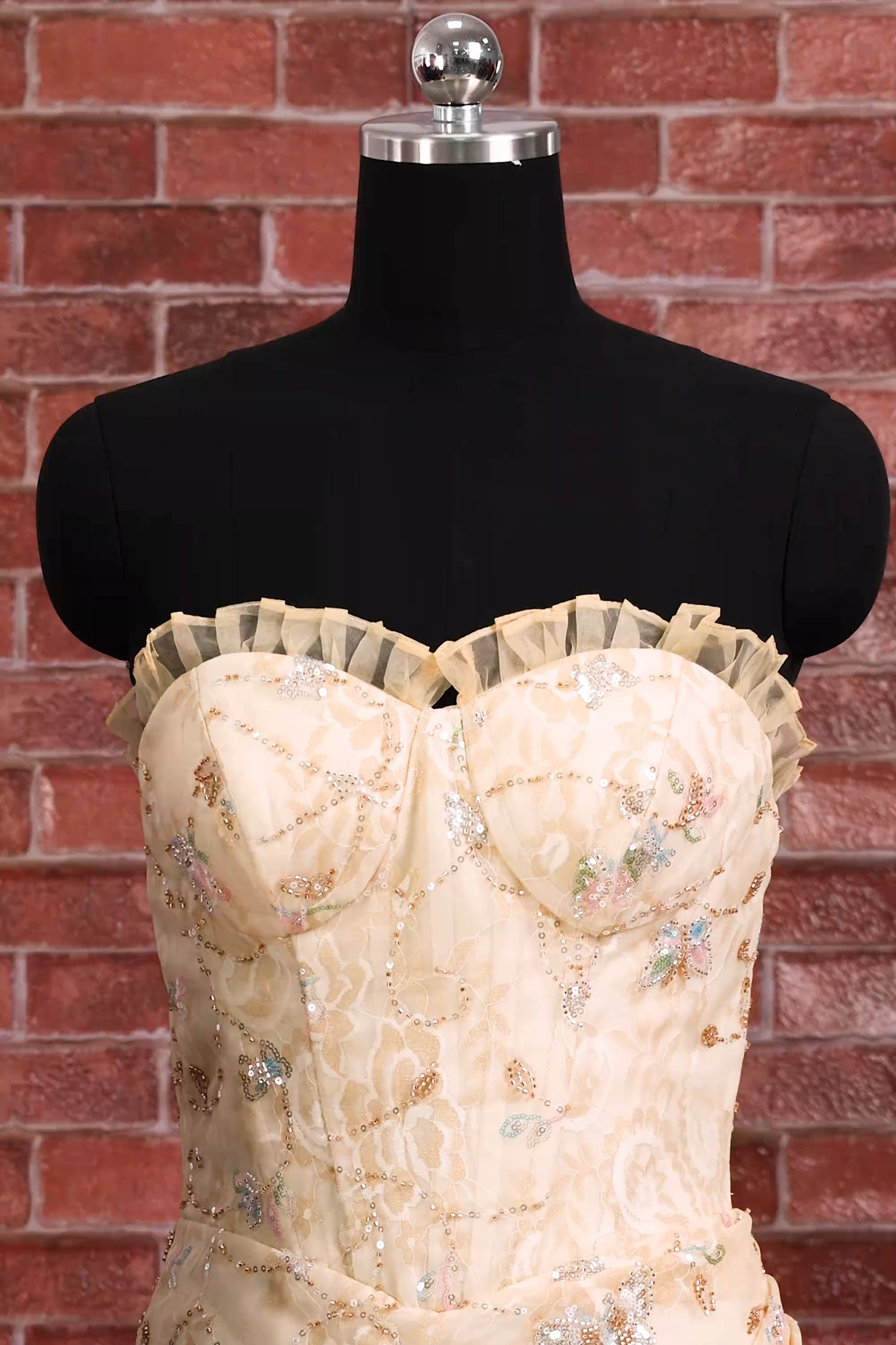 Apricot Floral Corset Bodycon Sweetheart Short Homecoming Dress with Slit