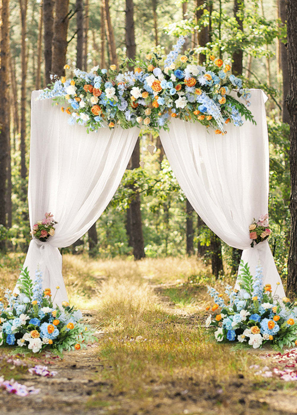 Lagre Blue Wedding Arch Flowers Decor