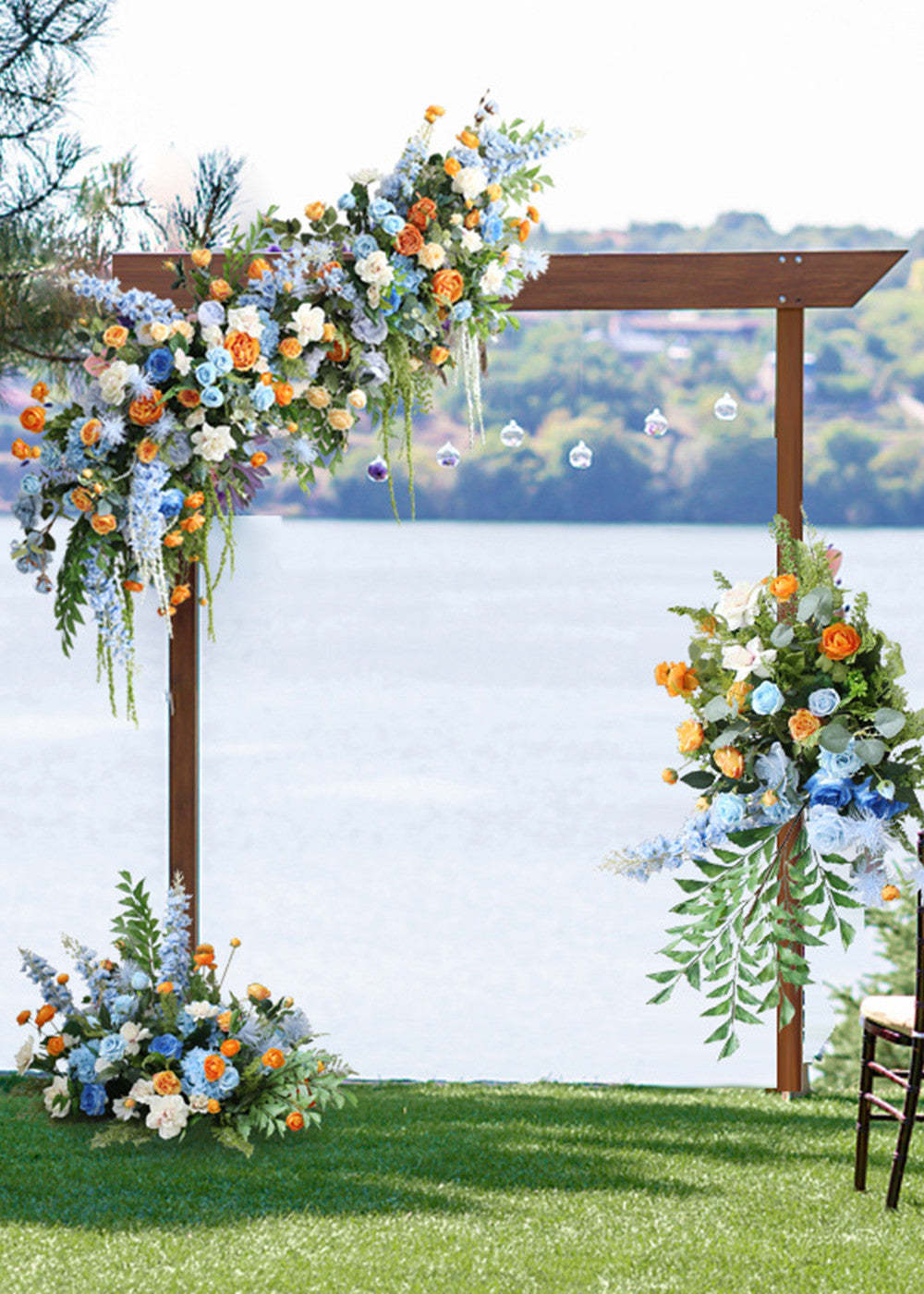 Lagre Blue Wedding Arch Flowers Decor