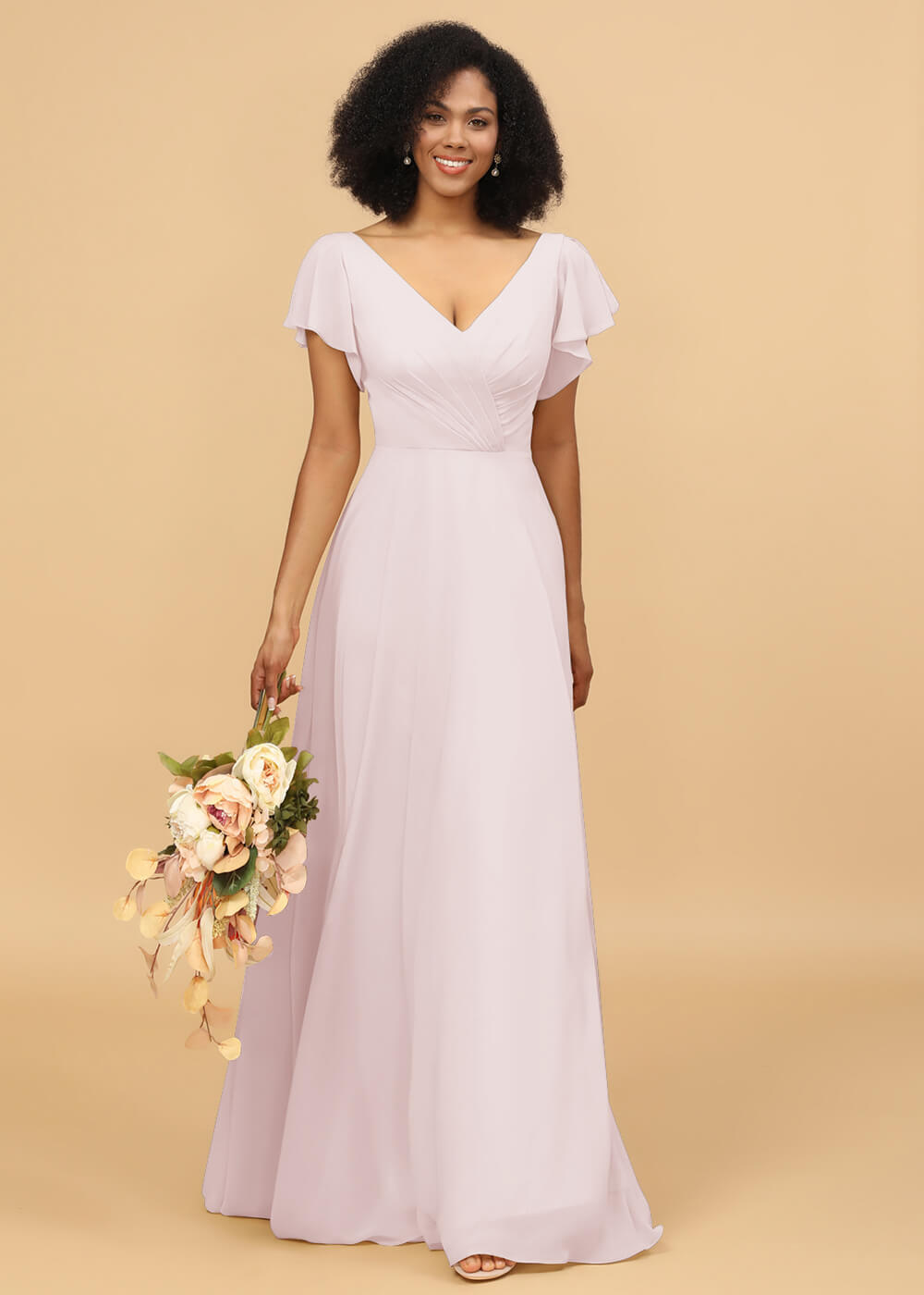 Long A-line Chiffon Bridesmaid Dress