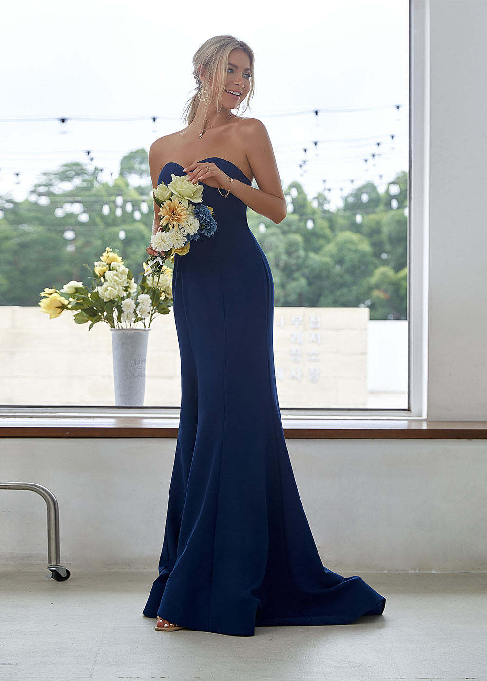 Sweetheart Long Mermaid Bridesmaid Dress