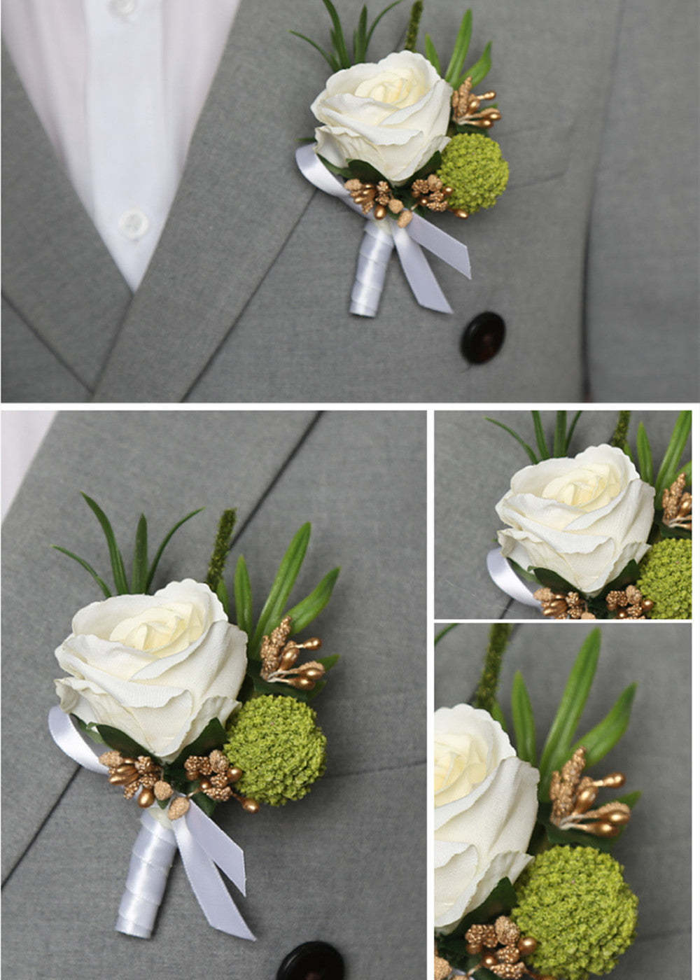 Wedding boutonniere for Groom and Best Man