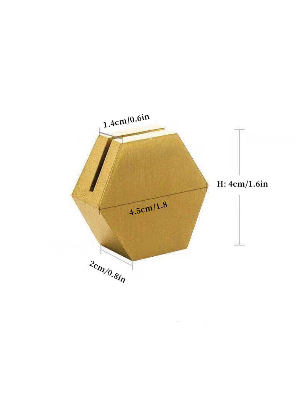 Brass Geometric Shape Place Cards Holder