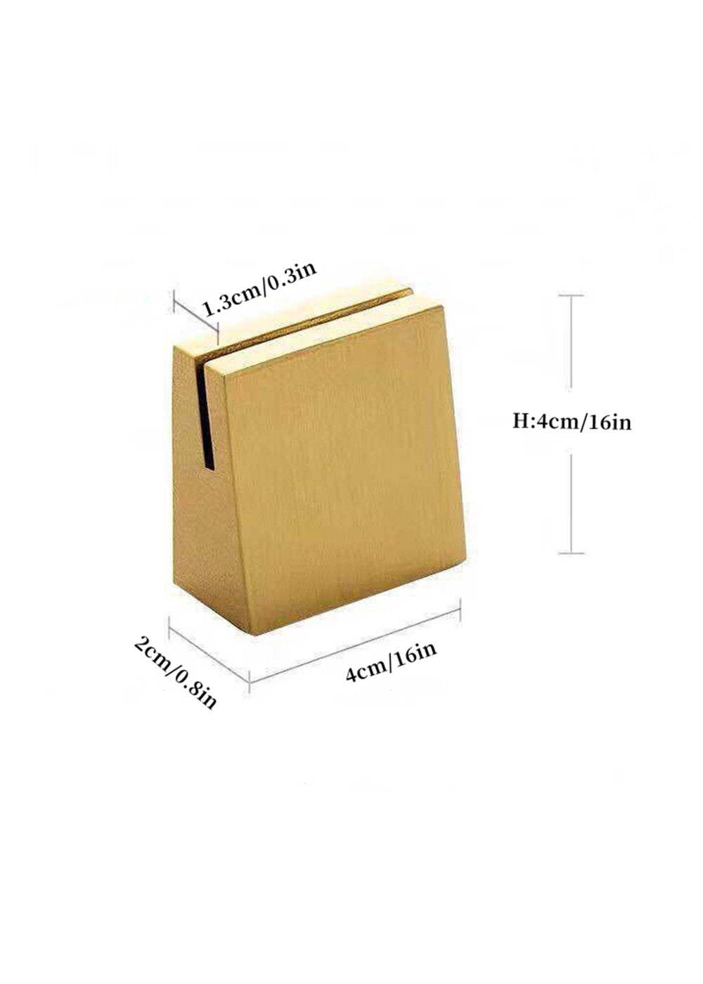 Brass Geometric Shape Place Cards Holder