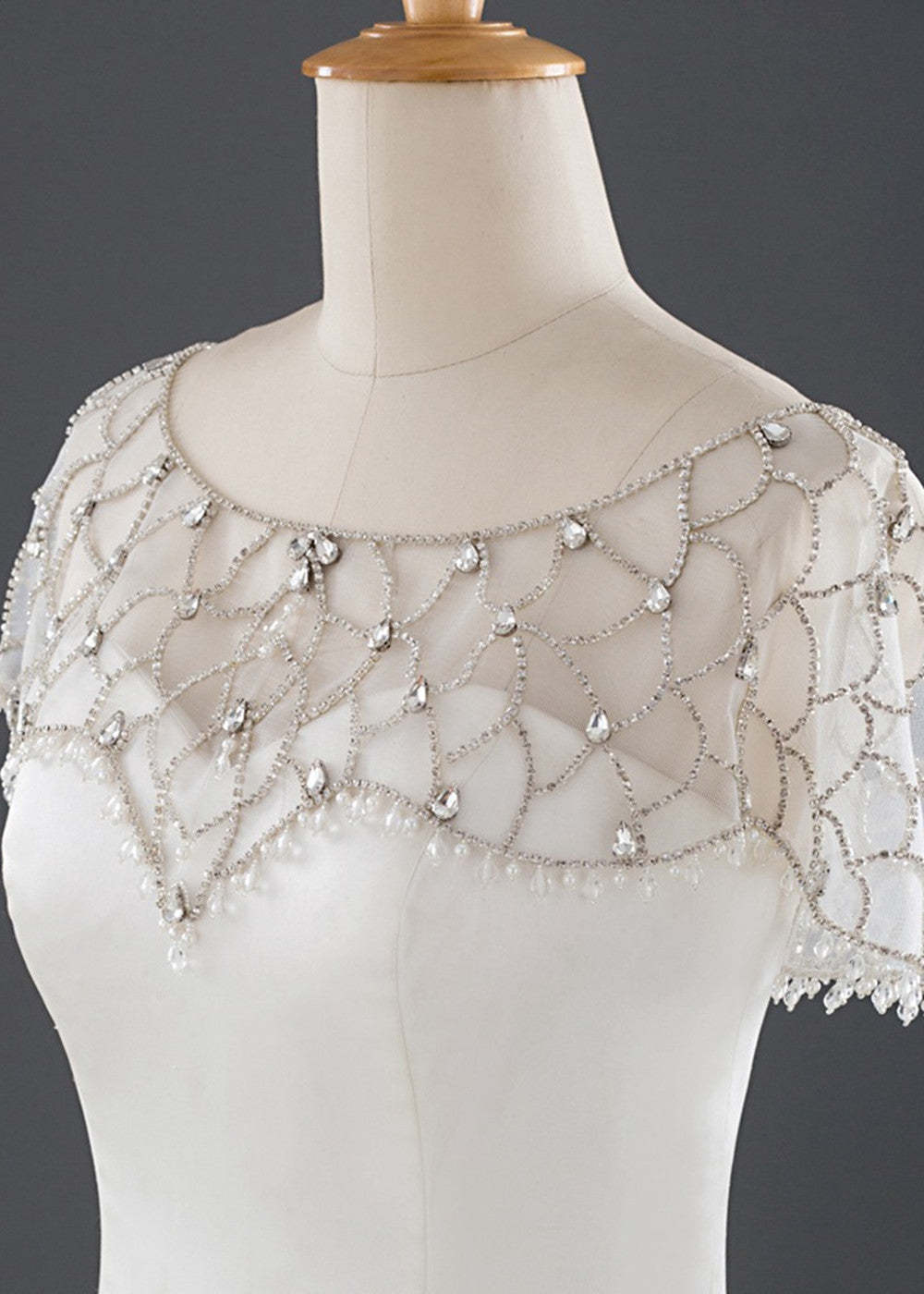 Bridal Lace and Beaded Wrap