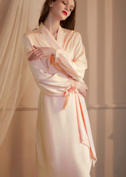 Satin Long Sleeve Bride and Bridesmaid Robe