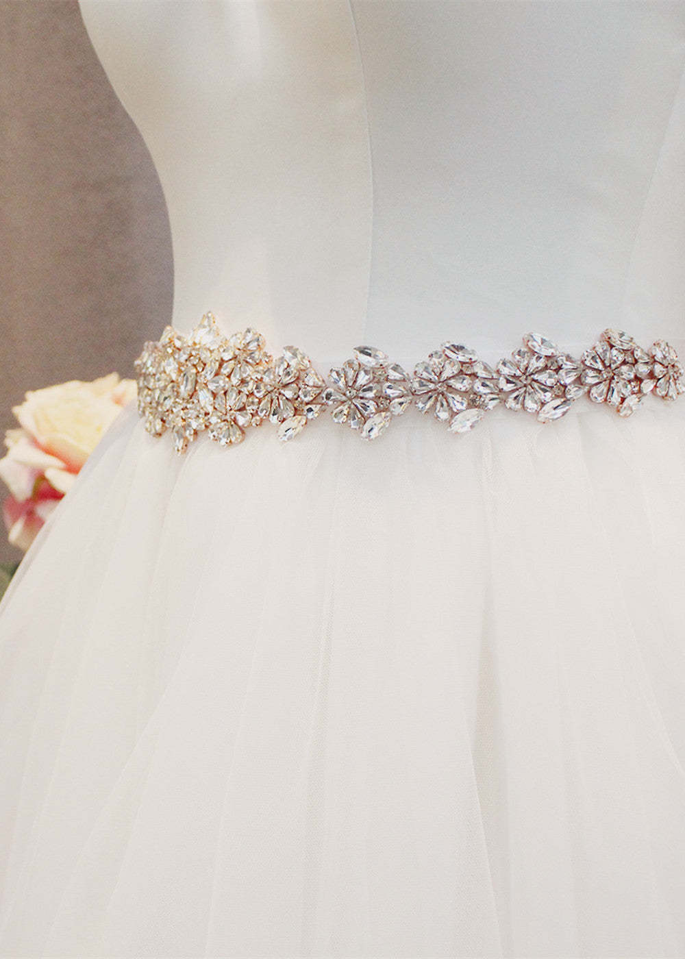 Bridal Dress Crystal Belt Sash