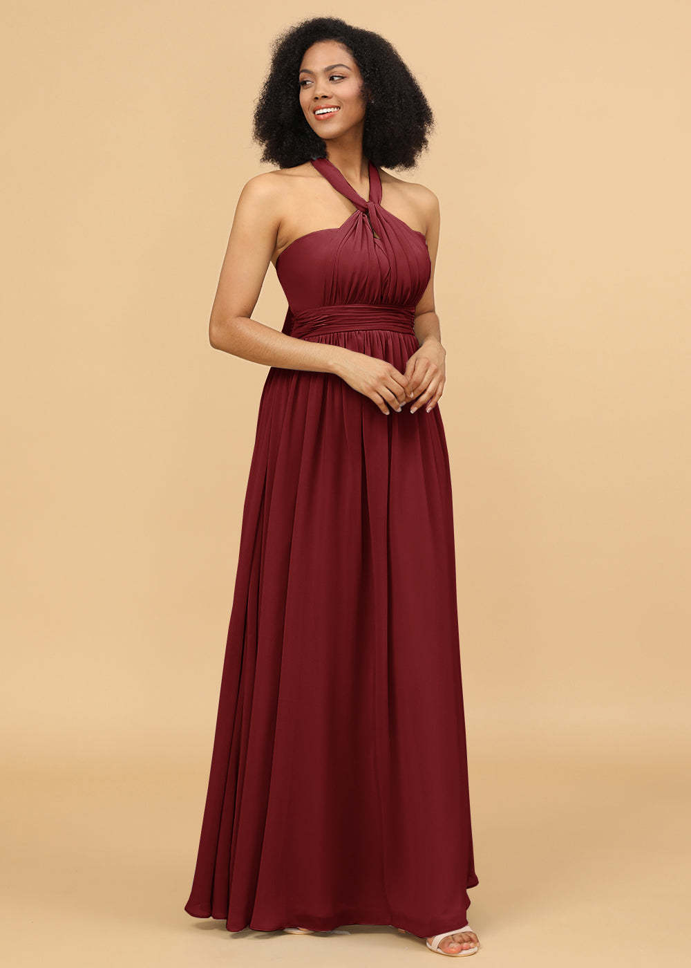 Multiway Wrap Chiffon Maxi Bridesmaid Dress