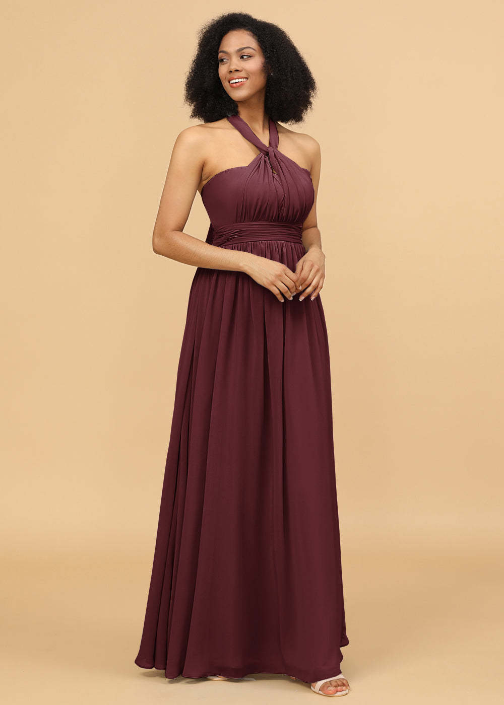 Multiway Wrap Chiffon Maxi Bridesmaid Dress
