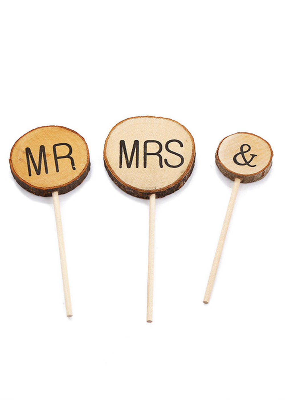 5 Set Rustic Mr&Mrs Wedding Cake Toppers