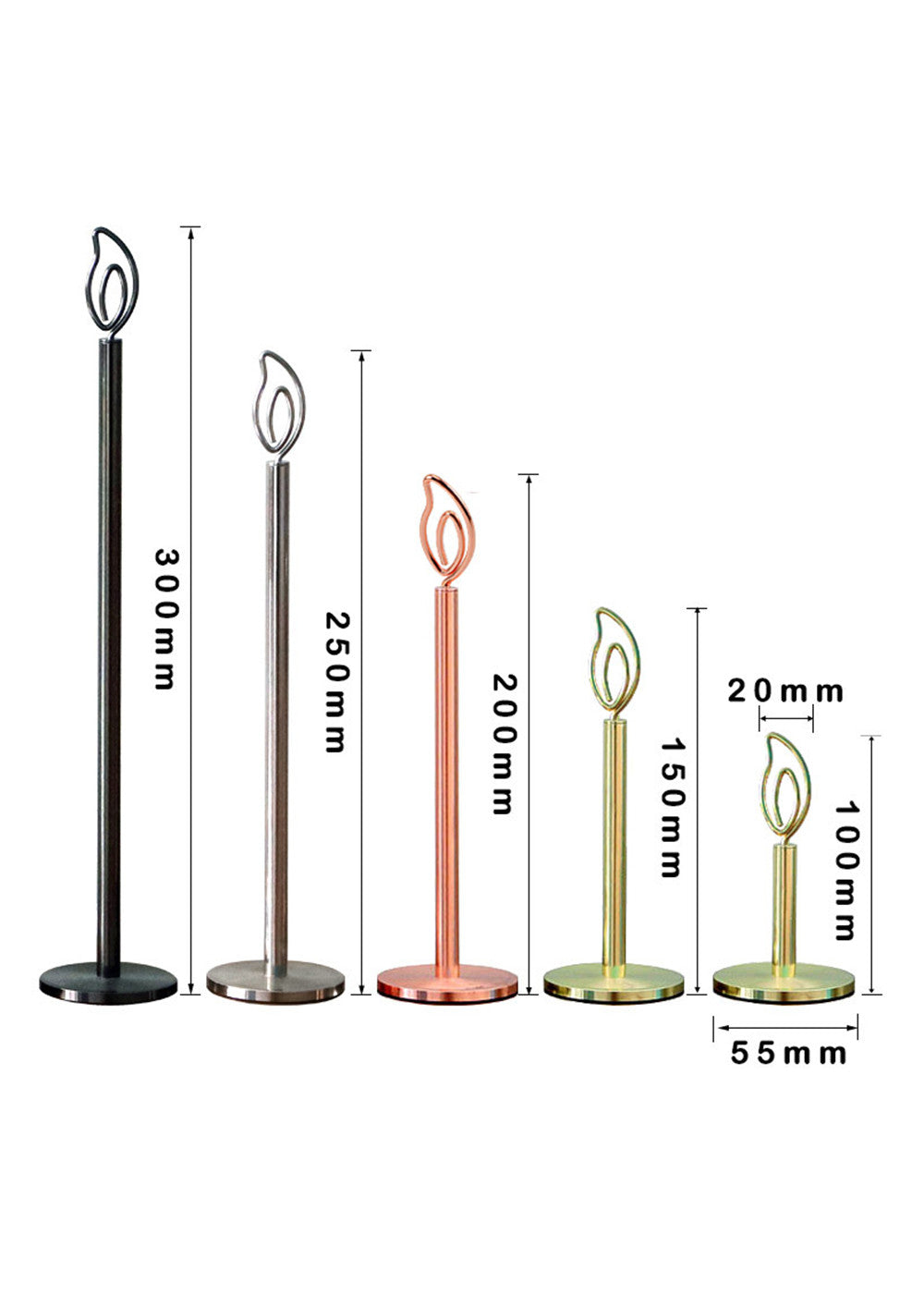 Metal Candle Table Cards Holder