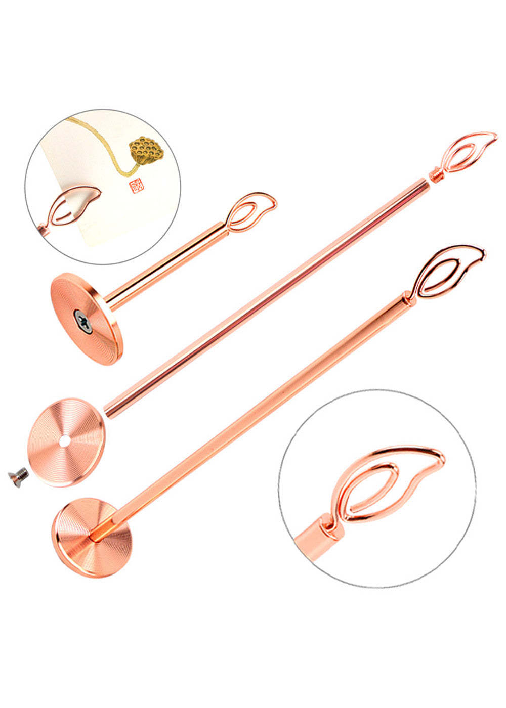 4 PCS Metal Candle Table Cards Holder