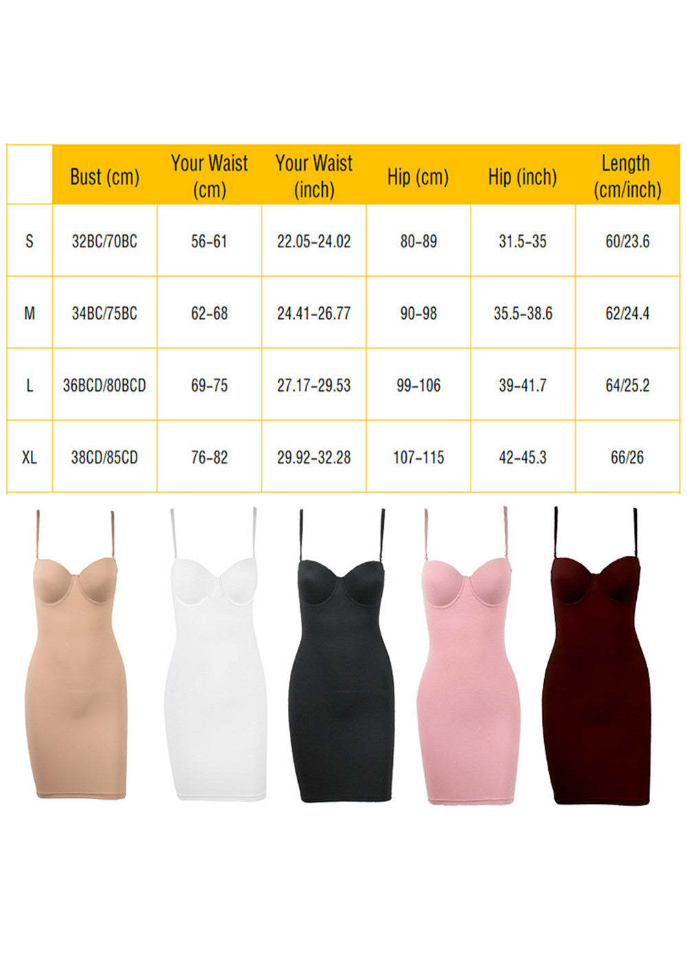 Adjustable Strap Slip Shapewear
