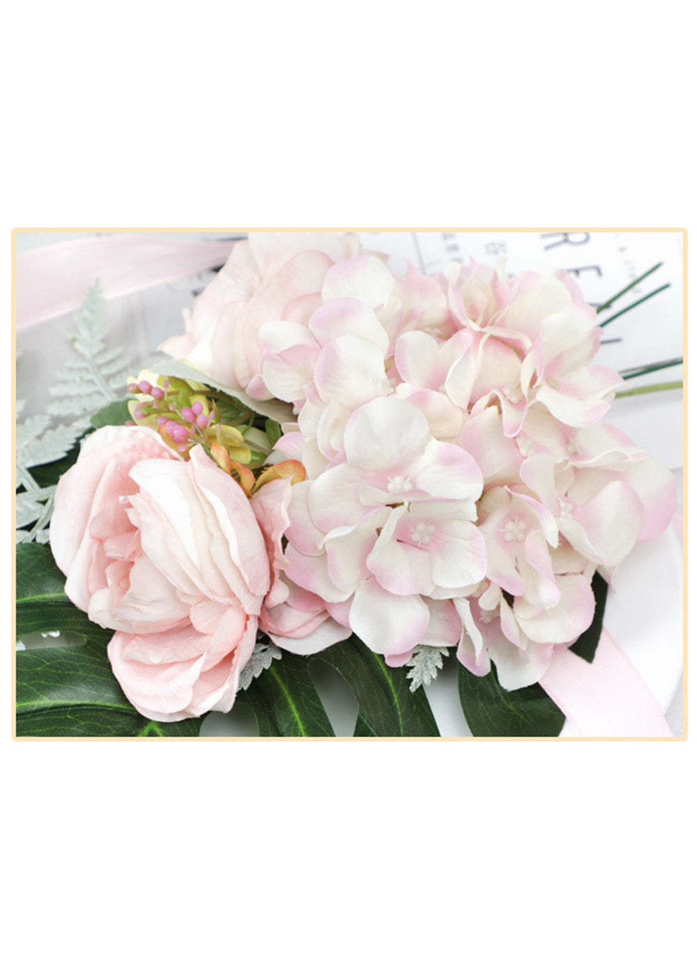 2 PCS Pink Chair Aisle Flowers Decoration