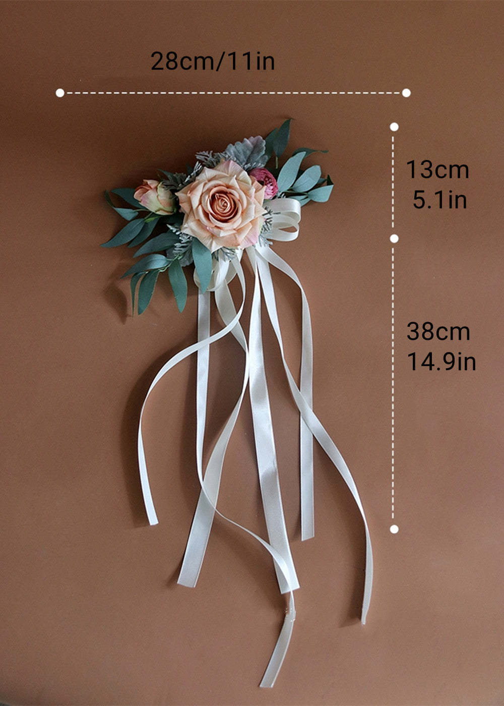 Set of 5 Wedding Artificial Flower Chair Decoration