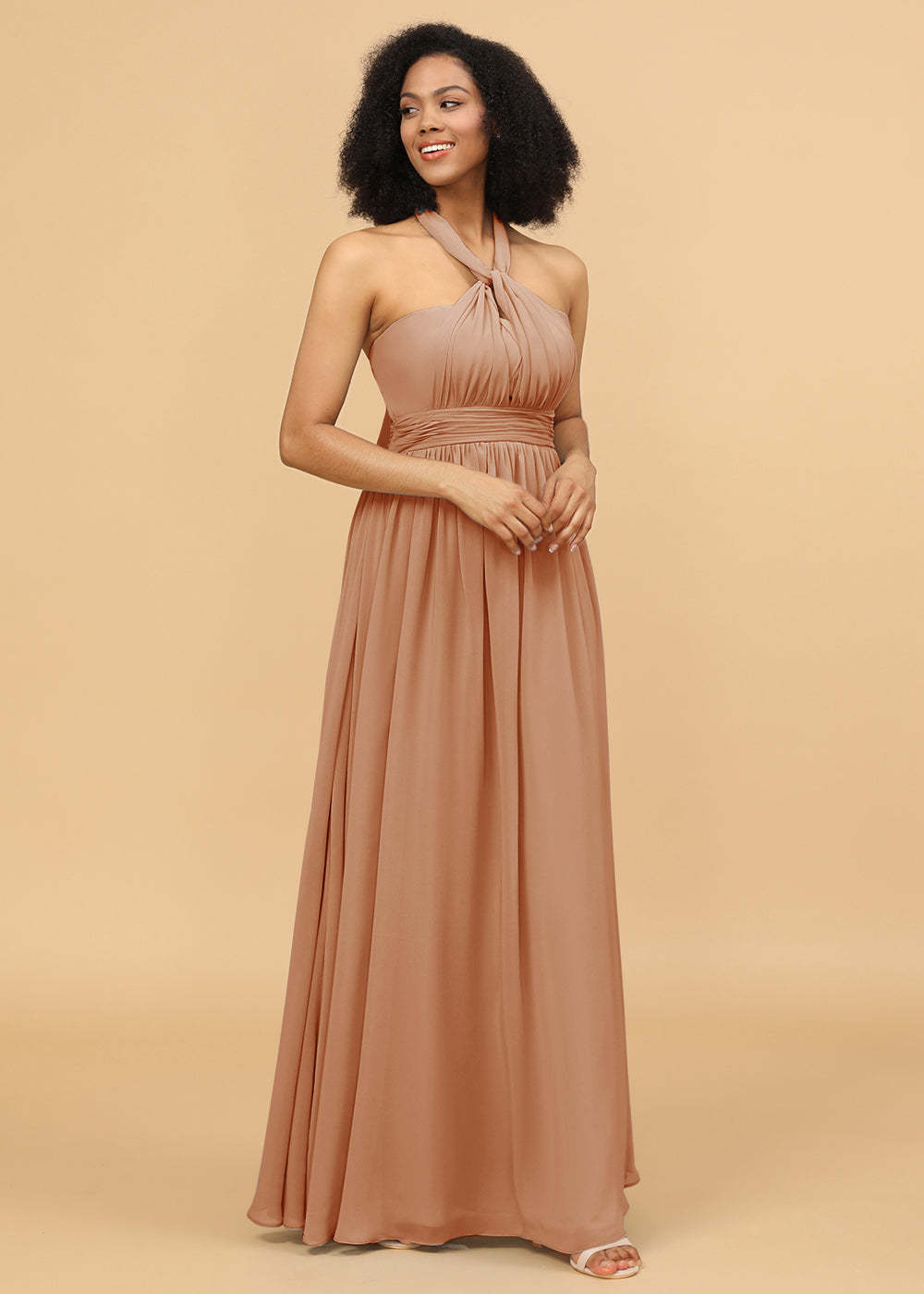 Multiway Wrap Chiffon Maxi Bridesmaid Dress