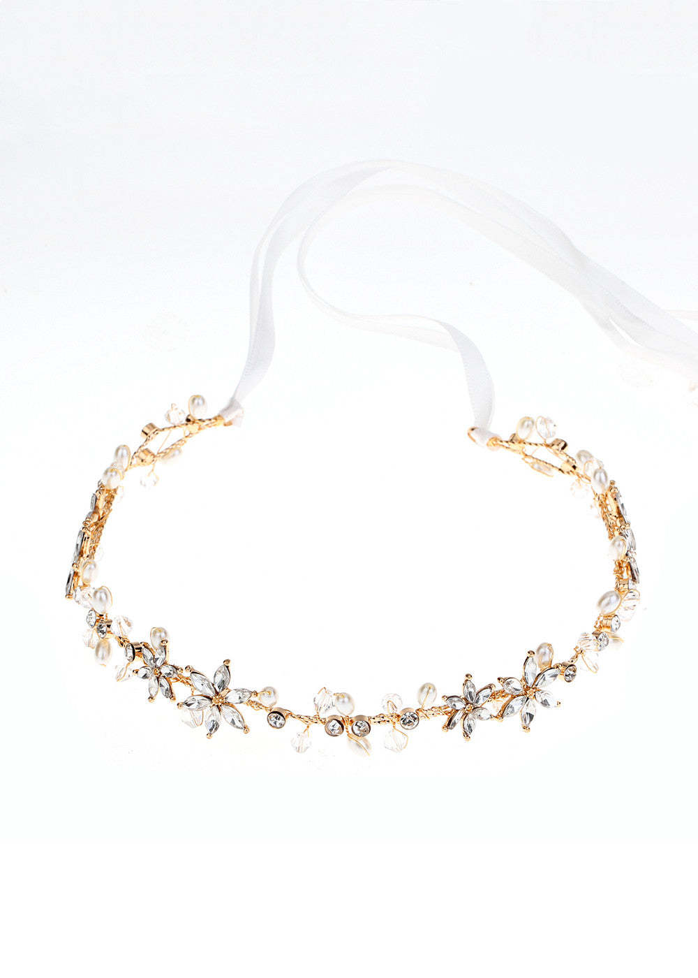Skinny Crystal and Pearl Belt