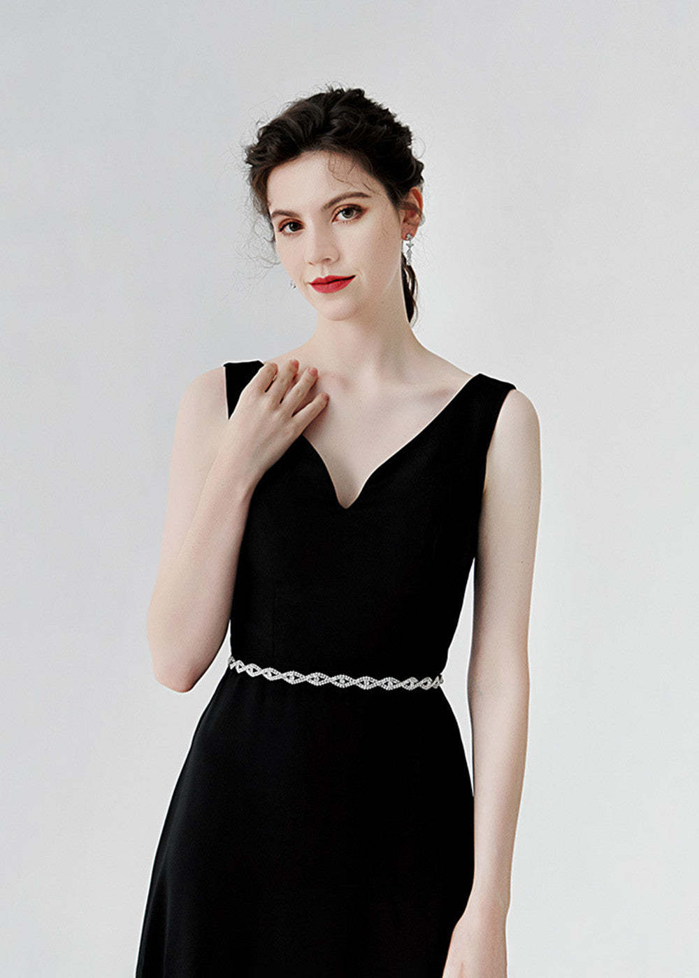 Silver Crystal Wedding Dress Belt