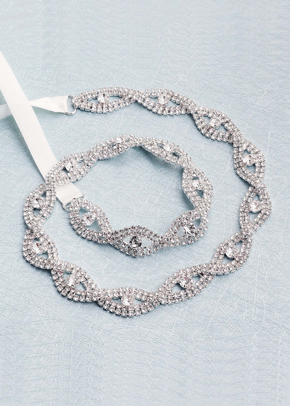 Silver Crystal Wedding Dress Belt