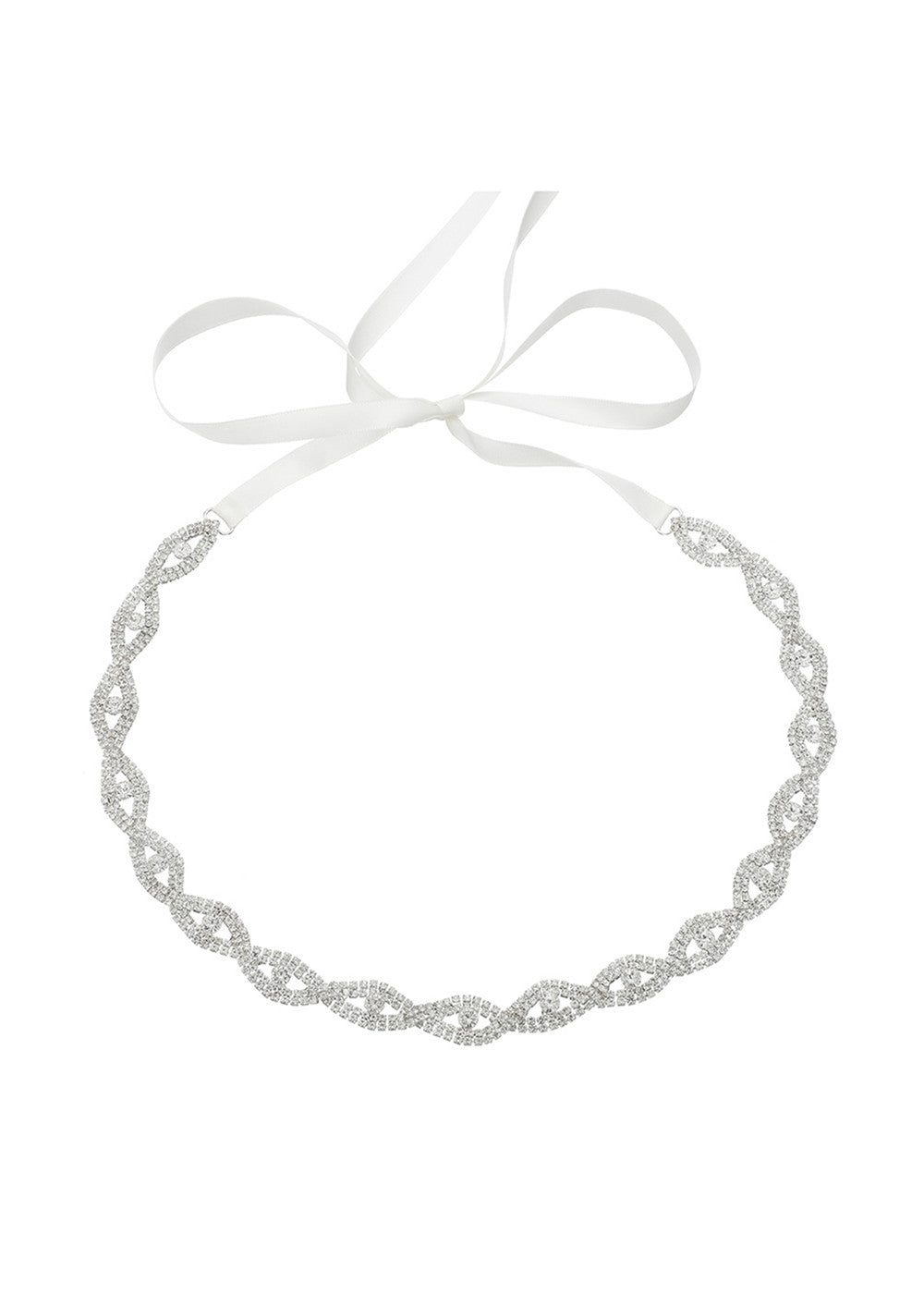 Silver Crystal Wedding Dress Belt