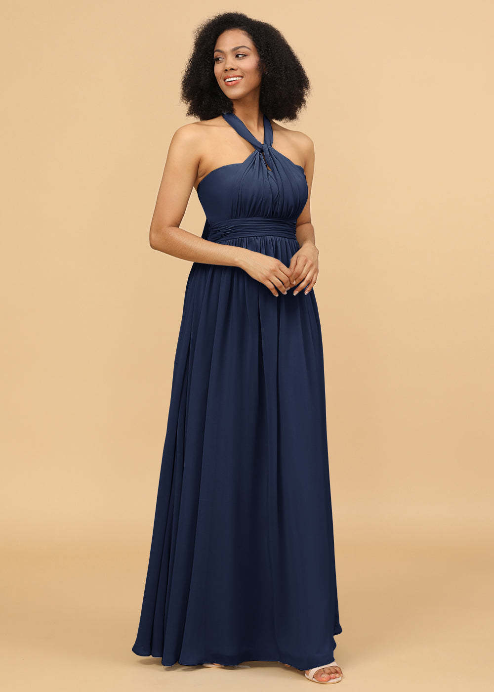 Multiway Wrap Chiffon Maxi Bridesmaid Dress